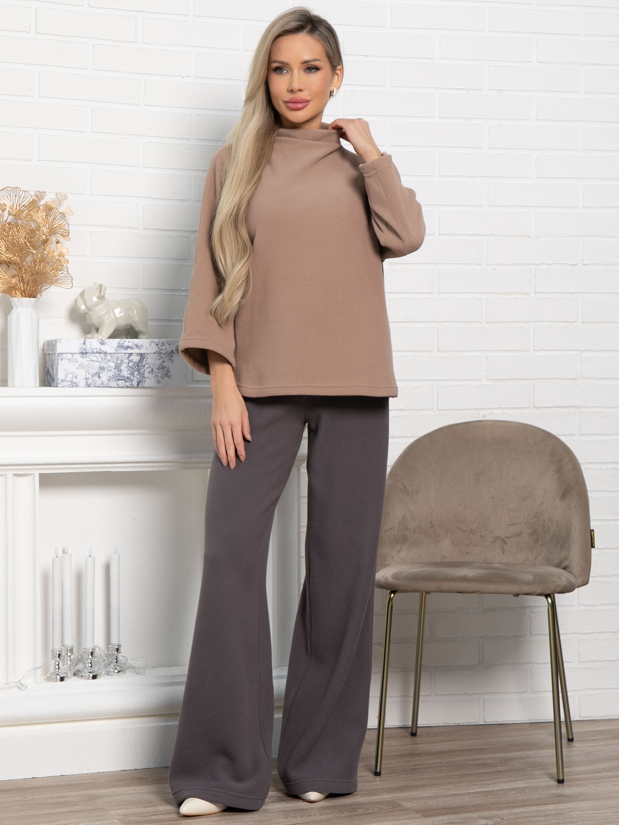 Костюм флисовый Дыхание зимы (бежевый) К15173-10М