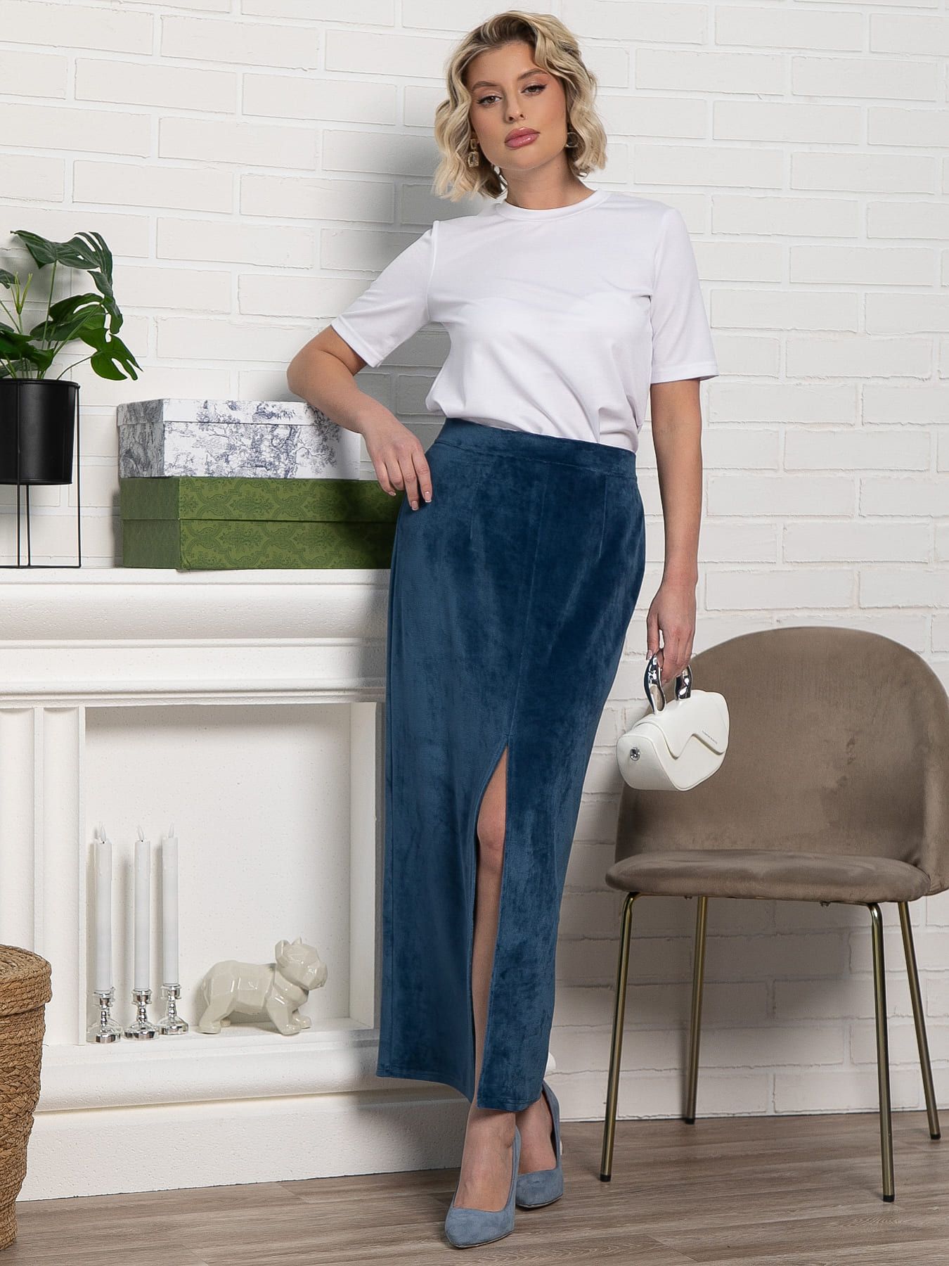 Юбка Асмира (джинс) Ю15195-18М