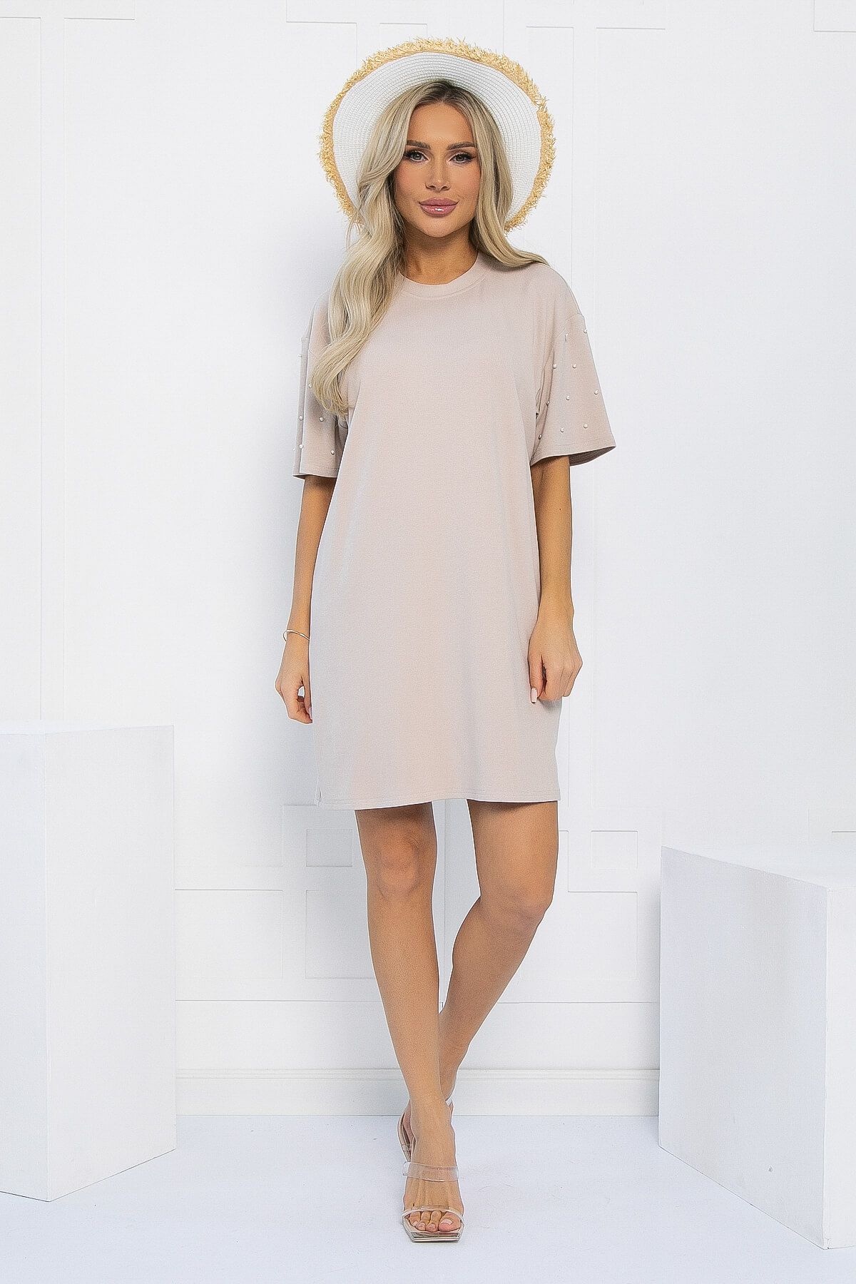 Платье Жемчужина коллекции (бежевое) П13313-1М