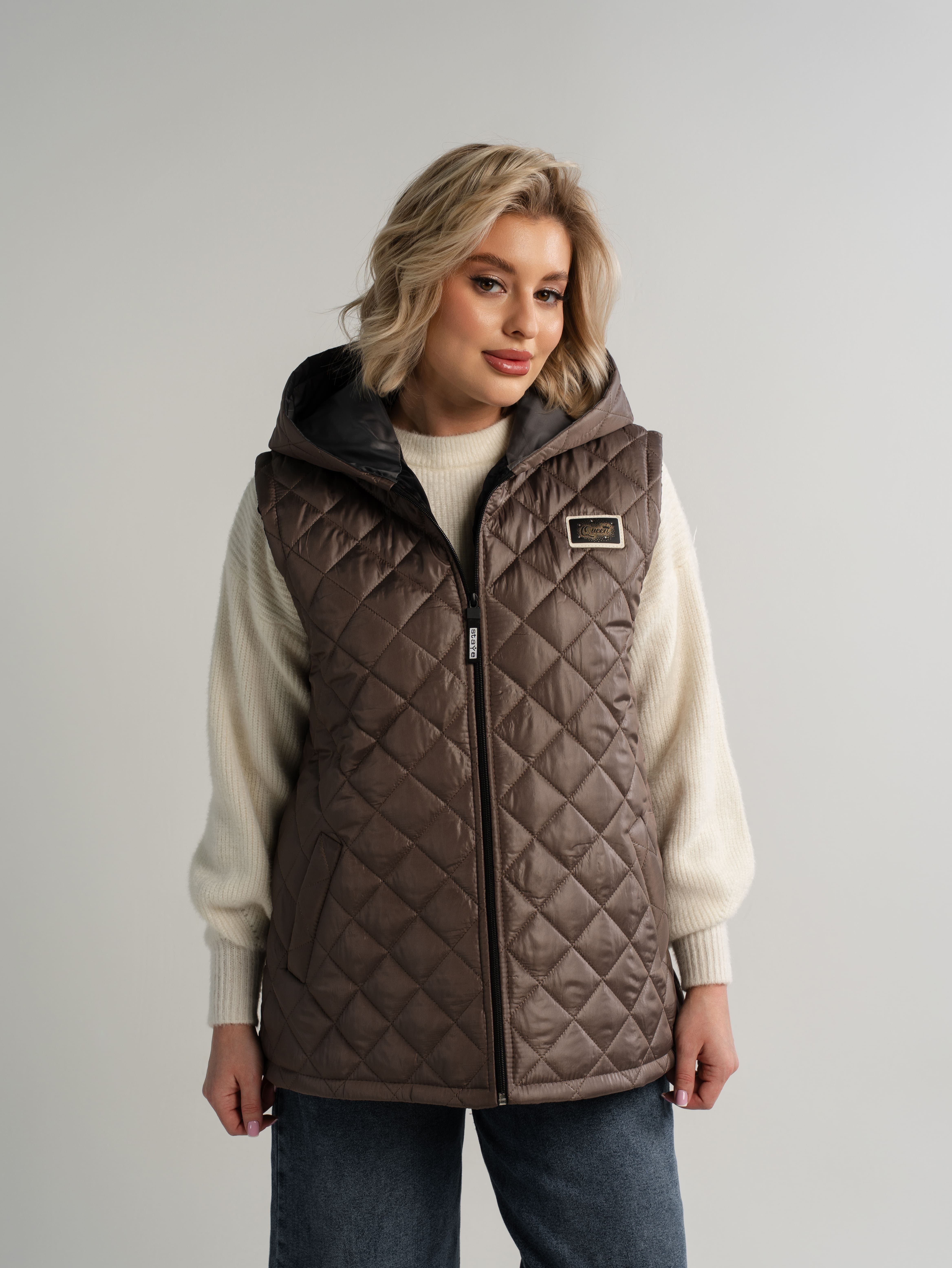 Жилет утепленный Дориана (кофе) Б14632-18М
