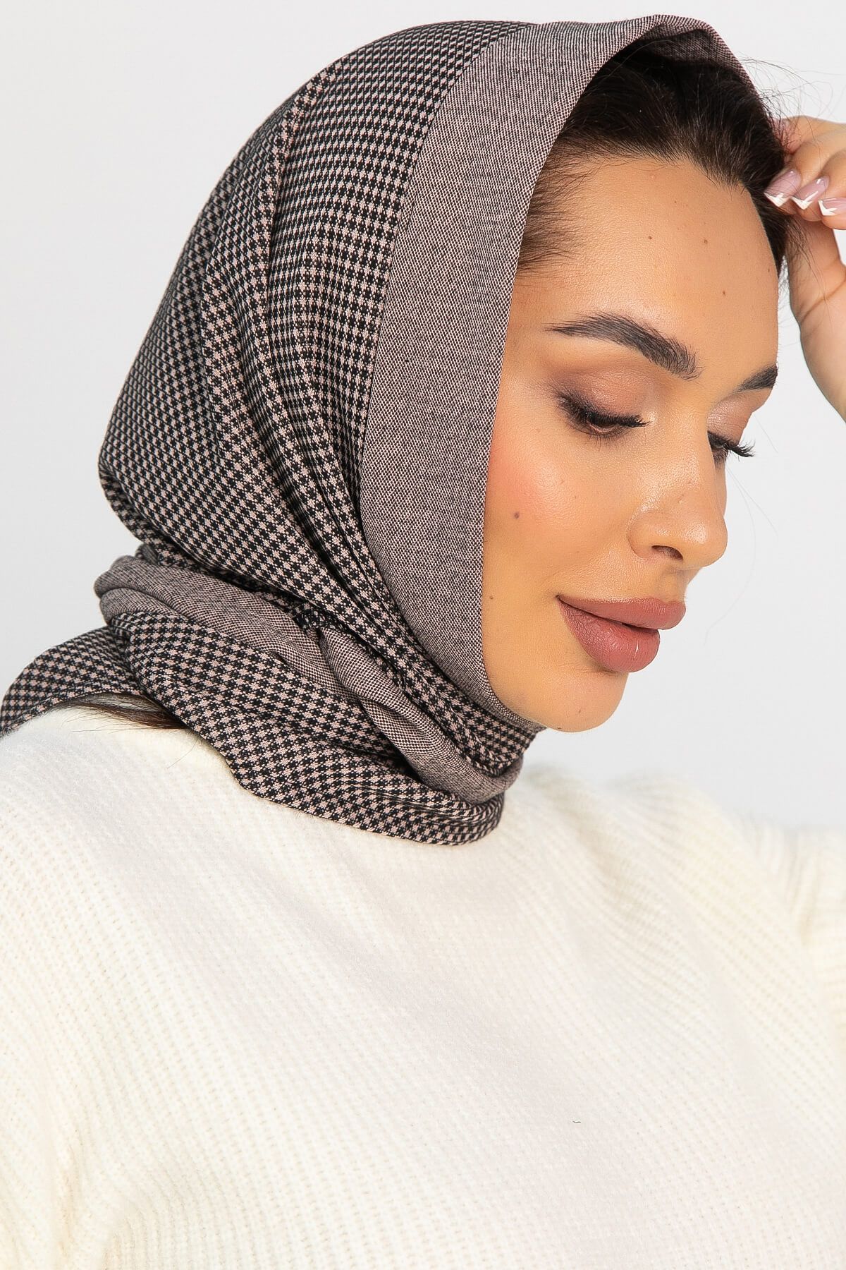 Косынка с отворотом (коричневое зернышко) КО17-23М