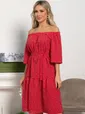 Платье с поясом Дафна (красное) П15524-8М