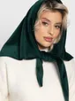 Косынка с завязками Велюр (зеленая) КЗВ12-23М