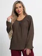 Блуза Маллуя (кофе) Б15167-4М