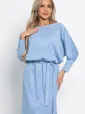 Платье Неслучайная встреча (пыльно-голубое) П15094-19М