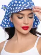 Косынка с козырьком (синяя/горох) КК36