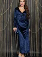 Платье Ночное сияние (темно-синее) П11933