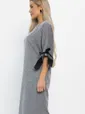 Платье с бантами Кайла (серое) П14873-10М
