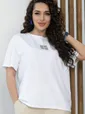 Футболка Аника (белая/коты) Б13493-20М