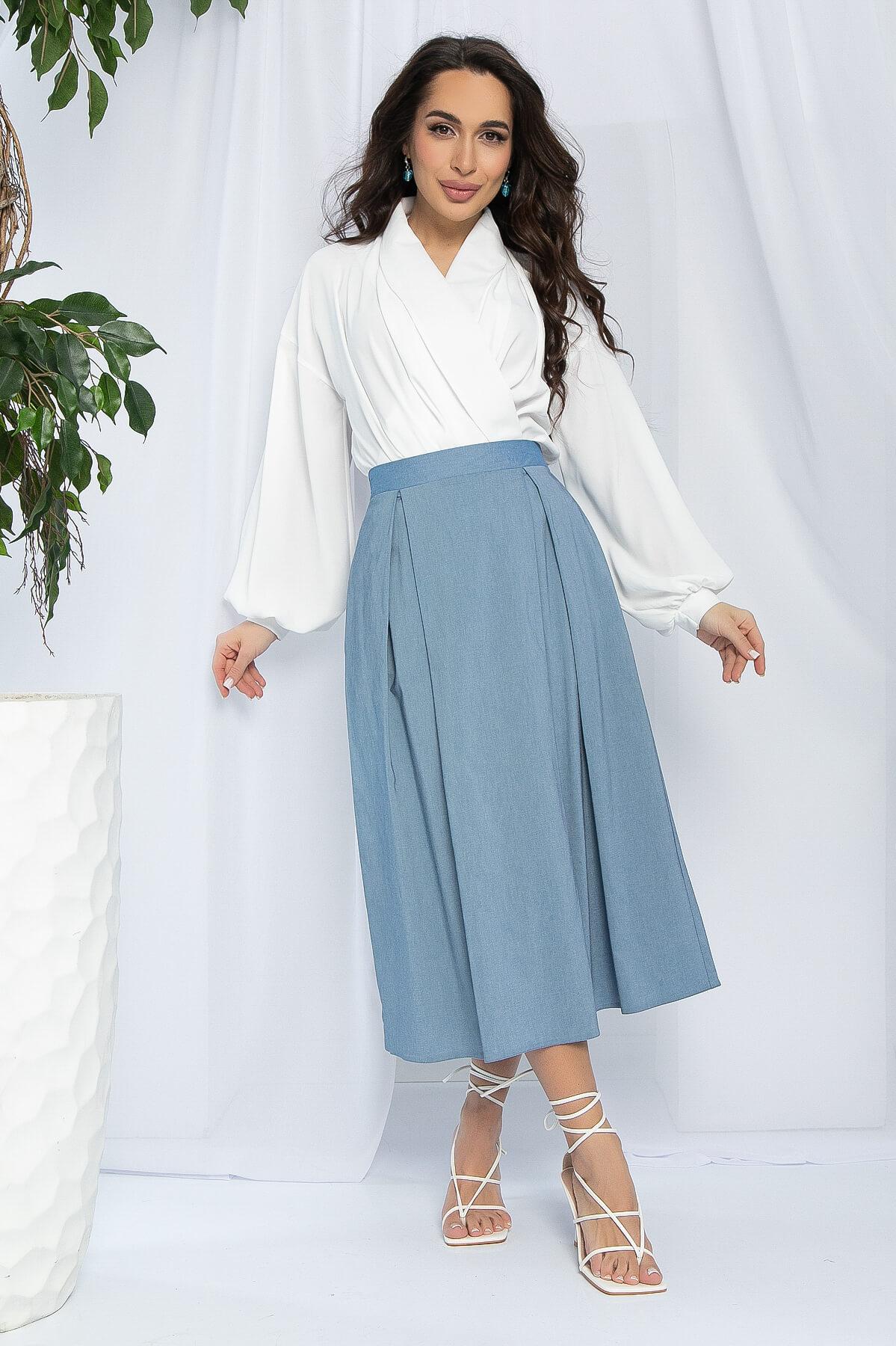 Юбка Городская среда (голубой джинс) Ю13079-16М