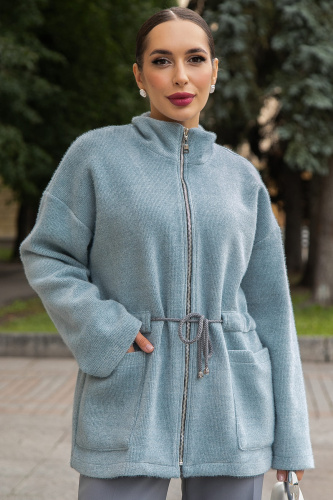Пальто Альпака (серо-голубое) Б14138-7М