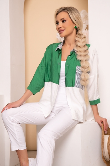 Блуза "Венеция" (грин) Б3788