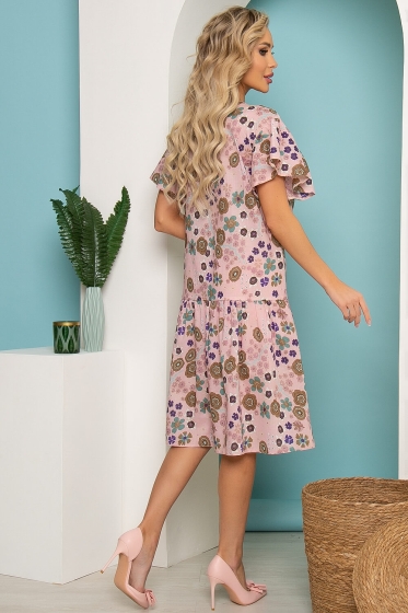 Платье "Фантазия" (розовое парфе) П3556