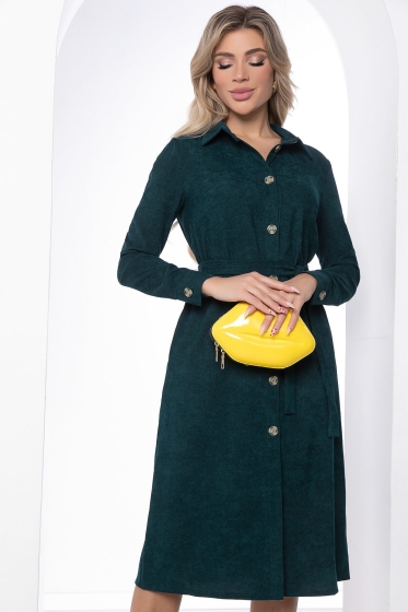 Платье рубашка "Джоанна" (изумруд) П8528