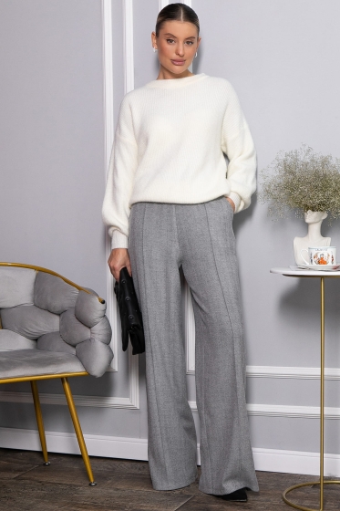 Брюки утепленные трикотажные Вильнюс (серые) Б14452-5М