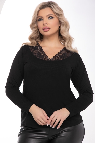 Блуза "Лира" (черная) Б8308