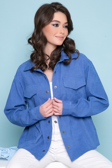 Рубашка "Будь в тренде" (ярко-синяя) Б3317
