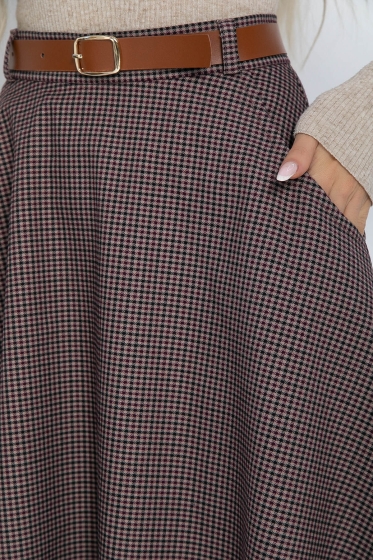 Юбка Уверенная грация (коричнево-бордовая) Ю12213-2