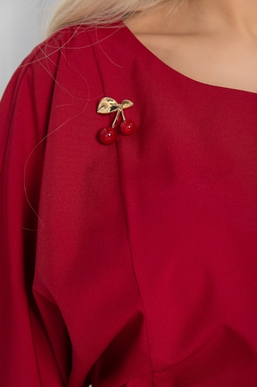 Платье Воздушный полёт (бордовое) П12475-15