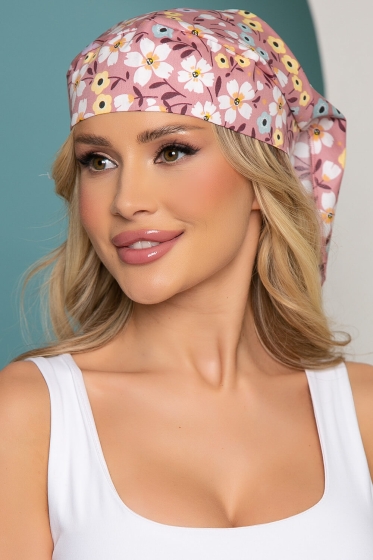Бандана-косынка (васильки, розовая) БК8