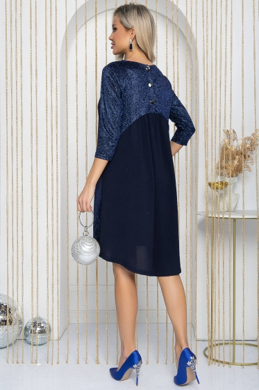 Платье Леди Элегант (синий блеск) П12207-10