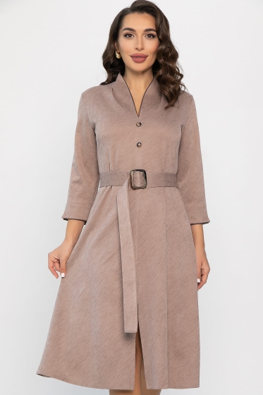 Платье трикотажное Дарьяна НЬЮ (бежевое) П14304-18М