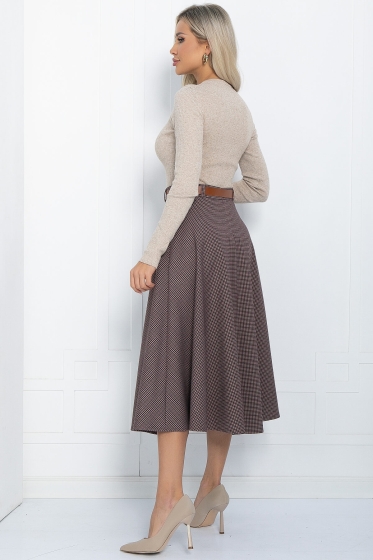 Юбка Уверенная грация (коричнево-бордовая) Ю12213-2