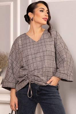 Блуза Ватсон (коричневая) Б14687-12М Блуза Ватсон (коричневая) Б14687-12М