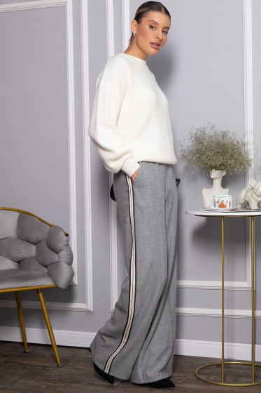 Брюки утепленные трикотажные Вильнюс (серые) Б14452-5М