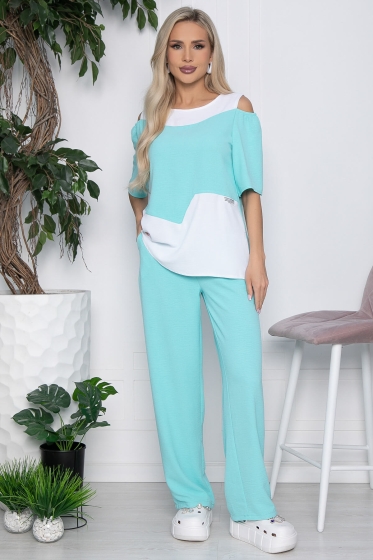 Костюм Аурика (белый/мята) К10671