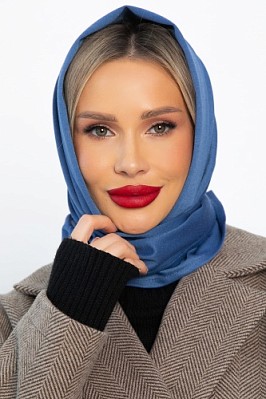 Косынка с отворотом (пепельно-синяя) КО21-23М Косынка с отворотом (пепельно-синяя) КО21-23М
