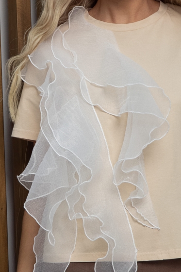 Блуза Риана (бежевая) Б13308-5М