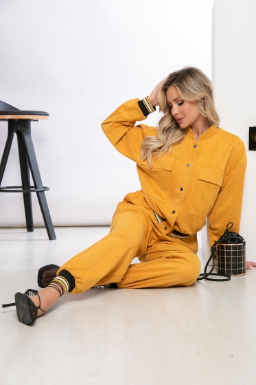 Костюм "Модное заявление" (горчица) К5887