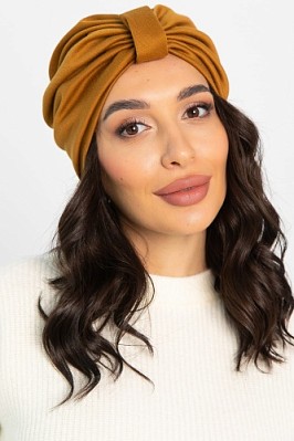 Чалма с бантом (горчичная) ЧБ3-23М Чалма с бантом (горчичная) ЧБ3-23М